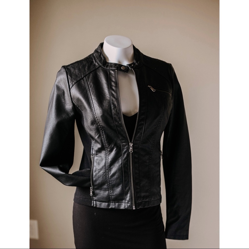 Faux leather jacket